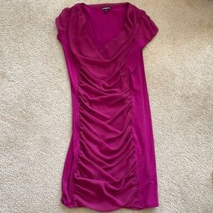 Express Medium Magenta fitted dress